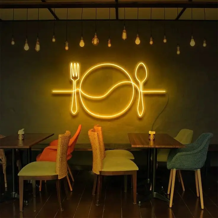 Letrero LED restaurante