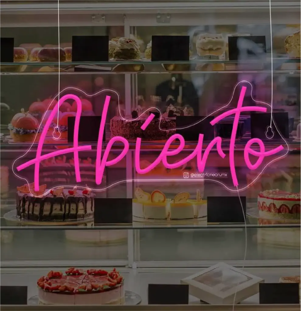 Letrero LED Local Abierto