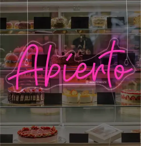 Letrero LED Local Abierto
