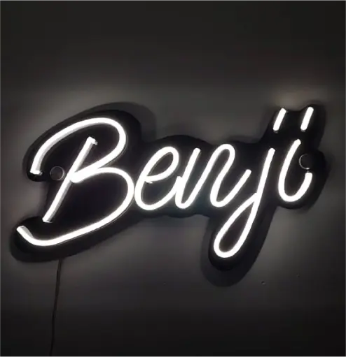 Letrero LED Neón Nombre "Benji"